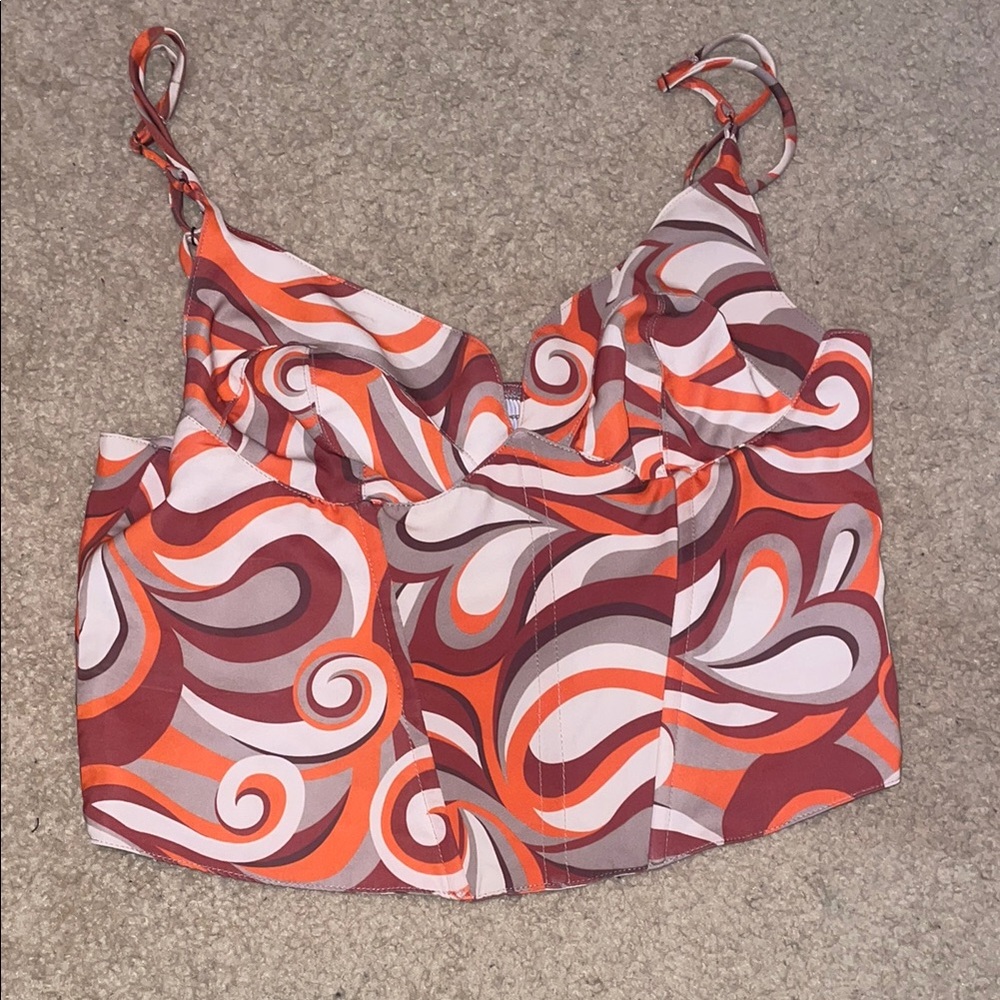 Forever 21 Red and White Sleeveless Camisole